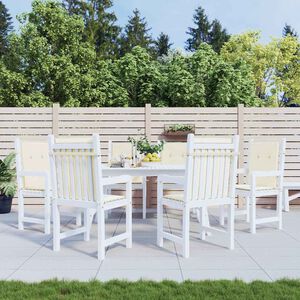 vidaXL Coussins de chaise de jardin &agrave; dossier bas lot de 6 cr&egrave;me