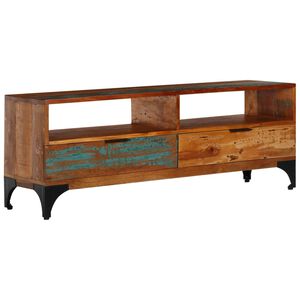 vidaXL Meuble TV 118x35x45 cm Bois de r&eacute;cup&eacute;ration massif