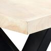 vidaXL Table &agrave; d&icirc;ner Blanc 180x90x75 cm Bois de manguier massif
