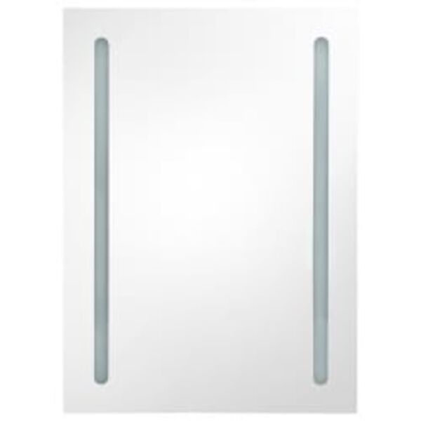vidaXL Armoire de salle de bain à miroir LED Chêne 50x13x70 cm