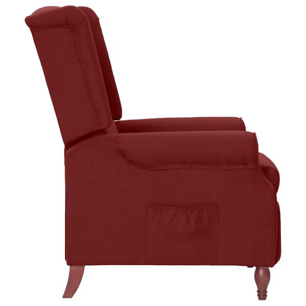 vidaXL Fauteuil inclinable Rouge bordeaux Tissu