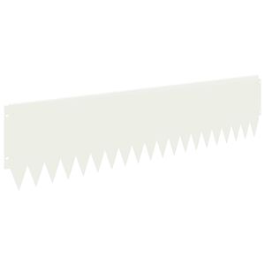 vidaXL Bordure de Pelouse 20 pc 103 x 25 cm Acier Blanc