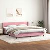 vidaXL Sommier à lattes de lit avec matelas rose 200x220 cm velours