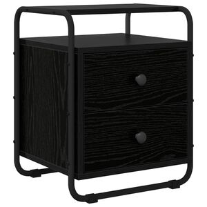 vidaXL Table de chevet Ch&ecirc;ne noir Bois d'ing&eacute;nierie