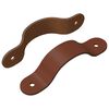 vidaXL Poign&eacute;es de Cabinet 2 pc Marron 140 x 25 x 2,3 mm PU