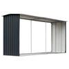 vidaXL Abri de stockage &agrave; bois Acier galvanis&eacute; 330x92x153cm Anthracite
