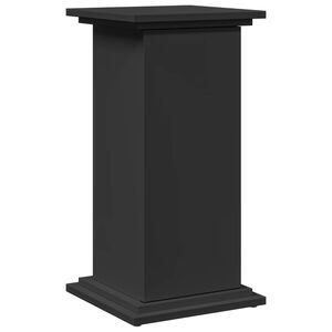 vidaXL Pi&eacute;destal avec rangement noir 31x30x60 cm bois d'ing&eacute;nierie