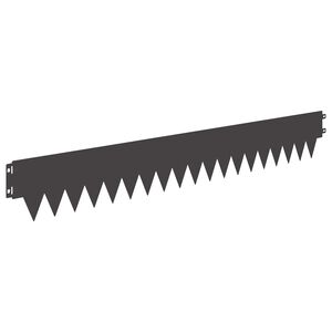 vidaXL Bordure de Pelouse 50 pc 103 x 15 cm Acier Noir
