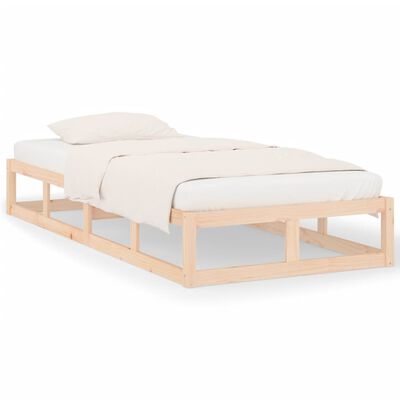 vidaXL Cadre de lit sans matelas 90x190 cm bois massif