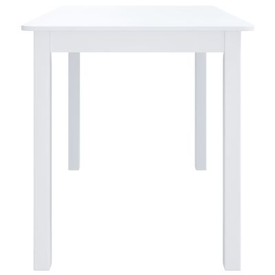 vidaXL Table à manger Blanc 114x71x75 cm Bois d'hévéa massif
