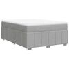 vidaXL Sommier &agrave; lattes de lit avec matelas Gris clair 140x200cm Tissu