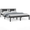 vidaXL Cadre de lit sans matelas gris 120x200 cm bois de pin massif