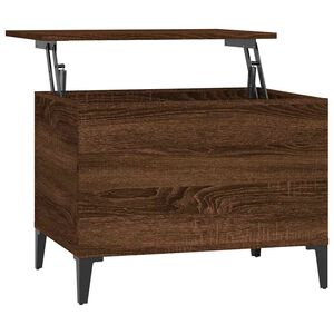vidaXL Table basse Ch&ecirc;ne marron 60x44,5x45 cm Bois d'ing&eacute;nierie