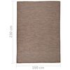 vidaXL Tapis &agrave; tissage plat d'ext&eacute;rieur 160x230 cm Marron