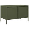 vidaXL Meuble TV vert olive 68x39x43,5 cm acier laminé à froid