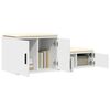 vidaXL Armoire de rangement 2 pcs Blanc 103 x 41 x 40 cm
