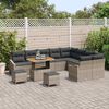 vidaXL Ensemble de canap&eacute; de jardin 12 pcs Gris Poly rotin