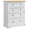vidaXL Coffres de rangement avec tiroir Corona Blanc 92 x 48 x 114 cm