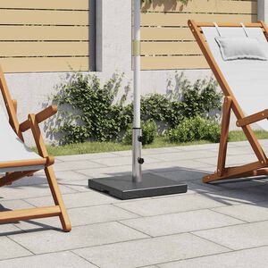 vidaXL Socle de parasol Granite 20 kg Carr&eacute; Noir