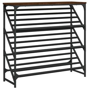 vidaXL &Eacute;tag&egrave;re &agrave; chaussures ch&ecirc;ne marron 90x30x85 cm bois d'ing&eacute;nierie