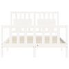 vidaXL Cadre de lit sans matelas blanc 140x200 cm bois de pin massif