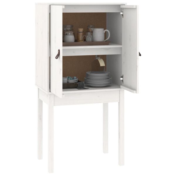 vidaXL Buffet haut Blanc 60x40x120 cm Bois massif de pin
