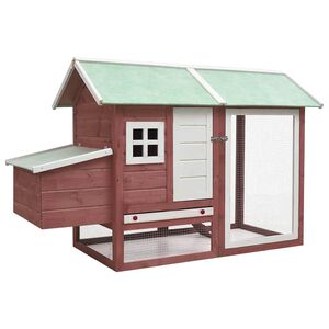 vidaXL Poulailler Moka 170x81x110 cm Bois de pin massif et sapin
