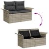 vidaXL Ensemble de canapé de jardin 5 pcs Gris clair Poly rotin
