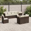 vidaXL Salon de jardin 8 pcs avec coussins marron r&eacute;sine tress&eacute;e