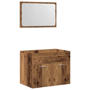 vidaXL Ensemble de meubles salle de bain 2 pcs bois d'ing&eacute;nierie