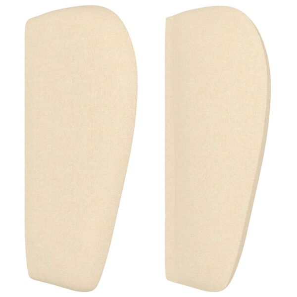 vidaXL T&ecirc;te de lit avec oreilles Cr&egrave;me 93x23x78/88 cm Tissu