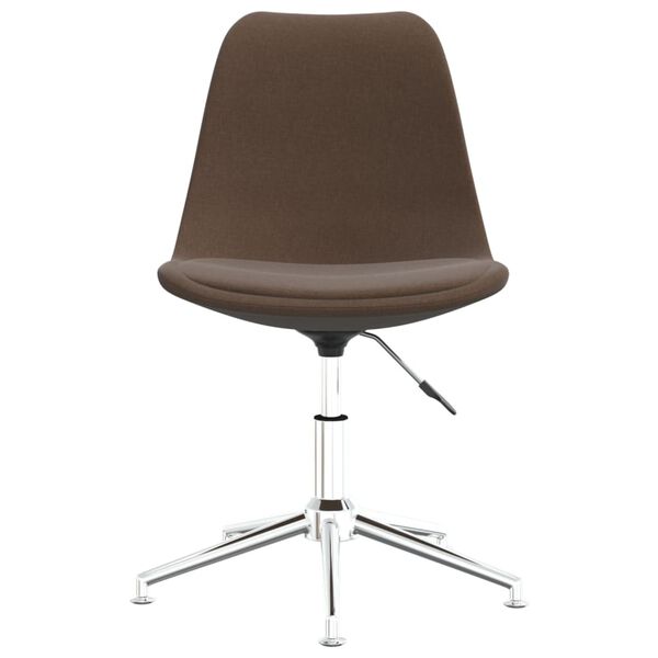 vidaXL Chaise pivotante de bureau Marron Tissu