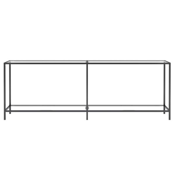 vidaXL Table console Transparent 220x35x75,5 cm Verre tremp&eacute;