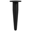 vidaXL Pieds de meuble 2 pi&egrave;ces Noir &Oslash; 40 x 98 mm Fer