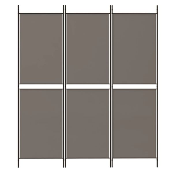 vidaXL Cloison de séparation 3 panneaux Anthracite 150x220 cm Tissu