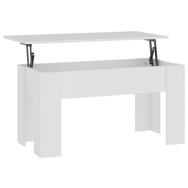 vidaXL Table basse blanc 101x49x52 cm bois d'ing&eacute;nierie