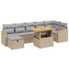 vidaXL Salon de jardin avec coussins 8 pcs beige r&eacute;sine tress&eacute;e