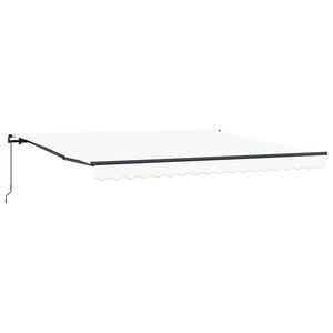 vidaXL Auvent r&eacute;tractable Blanc 400 &times; 300 cm Polyester et Aluminium