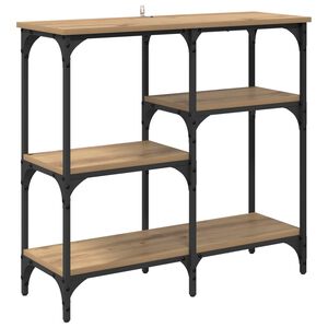vidaXL Table console Ch&ecirc;ne artisanal 80 x 29 x 75 cm Bois d'ing&eacute;nierie