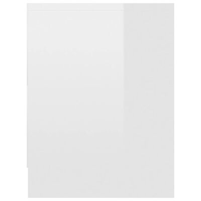 vidaXL Table de chevet Blanc brillant 40 x 30 x 40 cm Aggloméré