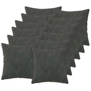 vidaXL Housse de coussin 12 pc HEERLEN Anthracite 40 x 40 cm
