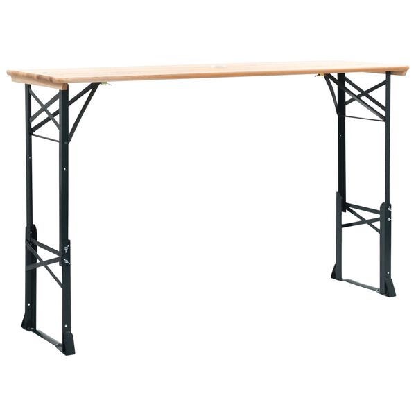 vidaXL Table pliable de brasserie 169x50x75/105 cm bois de pin