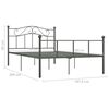 vidaXL Cadre de lit sans matelas gris m&eacute;tal 160x200 cm