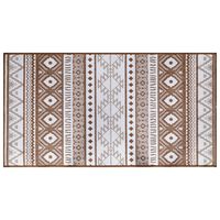vidaXL Tapis d'extérieur marron et blanc 80x150 cm design réversible