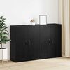 vidaXL Armoire Murale Montage mural 2 pcs Ch&ecirc;ne noir 69,5 x 34 x 90 cm