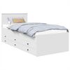 vidaXL Lit d'appoint Blanc et Noir 75 x 190 cm Bois d'ing&eacute;nierie