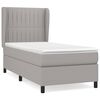 vidaXL Sommier &agrave; lattes de lit avec matelas Gris clair 90x200 cm Tissu