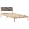 vidaXL Cadre de lit Marron et taupe 100 x 200 cm Bois massif en pin