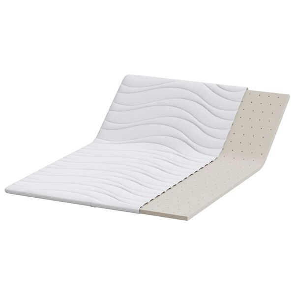 vidaXL Surmatelas Blanc 160 x 200 cm Tissu en Tricot