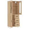 vidaXL Buffet haut Ch&ecirc;ne sonoma 69,5x34x180 cm Bois d'ing&eacute;nierie